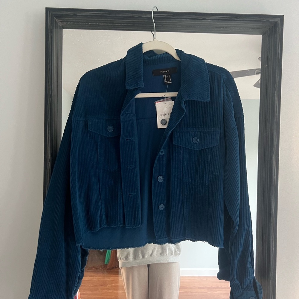 Forever 21 Blue Corduroy Jacket